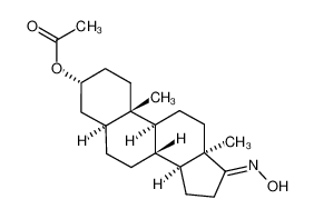 (3α,5α,13α)-3-acetoxyandrostane-17-one oxime_49566-84-9