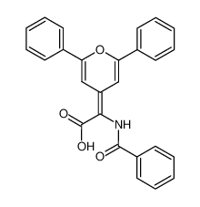 benzoylamino-(2,6-diphenyl-pyran-4-ylidene)-acetic acid_49568-93-6