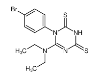 1-(4-bromo-phenyl)-6-diethylamino-1H-[1,3,5]triazine-2,4-dithione_49574-18-7