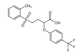 4-(o-tolylsulfonyl)-2-(4-(trifluoromethyl)phenoxy)butanoic acid_496049-66-2