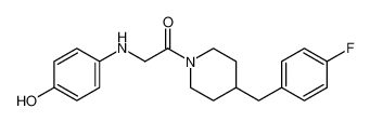 1-(4-(4-fluorobenzyl)piperidin-1-yl)-2-((4-hydroxyphenyl)amino)ethan-1-one_496057-84-2