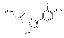 Ethyl [2-(3-fluoro-4-methylphenyl)-4-methyl-1,3-oxazol-5-yl]acetate_496062-54-5