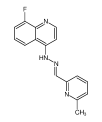 N-(8-Fluoro-quinolin-4-yl)-N'-[1-(6-methyl-pyridin-2-yl)-meth-(E)-ylidene]-hydrazine_49611-16-7