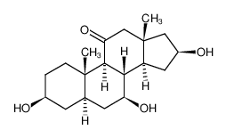 (3S,5R,7S,8S,9S,10S,13S,14S,16S)-3,7,16-Trihydroxy-10,13-dimethyl-hexadecahydro-cyclopenta[a]phenanthren-11-one_49643-83-6