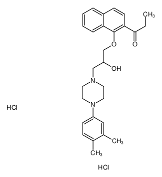 1-[1-[3-[4-(3,4-dimethylphenyl)piperazin-1-yl]-2-hydroxypropoxy]naphthalen-2-yl]propan-1-one,dihydrochloride_49646-24-4