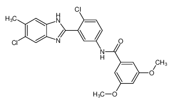 N-(4-chloro-3-(5-chloro-6-methyl-1H-benzo[d]imidazol-2-yl)phenyl)-3,5-dimethoxybenzamide_496793-95-4