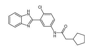 Cyclopentaneacetamide, N-[3-(1H-benzimidazol-2-yl)-4-chlorophenyl]-_496794-63-9