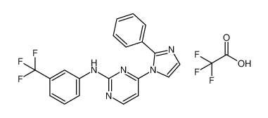 4-(2-phenyl-1H-imidazol-1-yl)-N-(3-(trifluoromethyl)phenyl)pyrimidin-2-amine 2,2,2-trifluoroacetate_496795-13-2