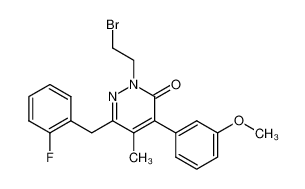 4-(3-methoxyphenyl)-5-methyl-6-(2-fluorobenzyl)-2-(2-bromoethyl)-pyridazin-3-one_496802-05-2