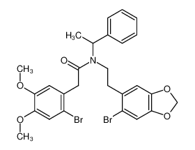 N-[2-(2-bromo-4,5-methylenedioxyphenyl)ethhyl]-N-(1-phenylethyl)-2-(2-bromo-4,5-dimethoxyphenyl)acetamide_496817-70-0