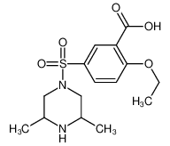 5-[(3,5-Dimethyl-1-piperazinyl)sulfonyl]-2-ethoxybenzoic acid_496835-32-6
