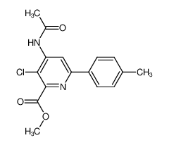 Methyl 4-acetamido-3-chloro-6-(4-methylphenyl)pyridine-2-carboxylate_496850-93-2