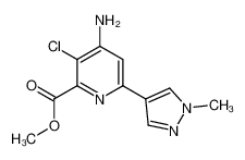 Methyl 4-amino-3-chloro-6-(1-methyl-1H-pyrazol-4-yl)pyridine-2-carboxylate_496851-42-4