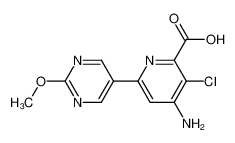 4-Amino-3-chloro-6-(2-methoxy-5-pyrimidinyl)pyridine-2-carboxylic acid_496852-54-1