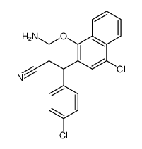 2-amino-6-chloro-4-(4-chlorophenyl)-4H-benzo[h]chromene-3-carbonitrile_496854-94-5