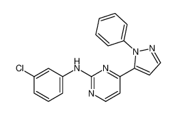 2-Pyrimidinamine, N-(3-chlorophenyl)-4-(1-phenyl-1H-pyrazol-5-yl)-_496863-53-7