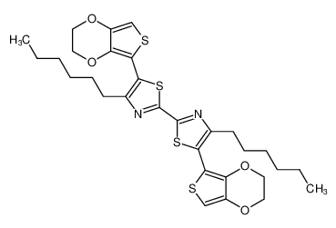 5,5'-bis(2,3-dihydrothieno[3,4-b][1,4]dioxin-5-yl)-4,4'-dihexyl-2,2'-bithiazole_496868-89-4