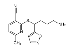 3-Pyridinecarbonitrile, 2-[[4-amino-1-(5-isoxazolyl)butyl]thio]-6-methyl-_496870-45-2