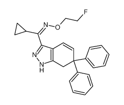 Methanone, cyclopropyl(6,7-dihydro-6,6-diphenyl-1H-indazol-3-yl)-,O-(2-fluoroethyl)oxime, (1Z)-_496880-35-4