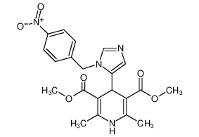 dimethyl 2,6-dimethyl-4-(1-(4-nitrobenzyl)-1H-imidazol-5-yl)-1,4-dihydropyridine-3,5-dicarboxylate_496925-71-4