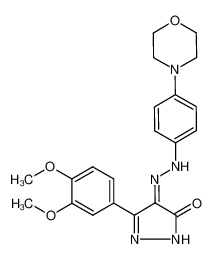 5-(3,4-dimethoxyphenyl)-4-(2-(4-morpholinophenyl)hydrazineylidene)-2,4-dihydro-3H-pyrazol-3-one_496932-63-9