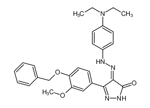 (E)-5-(4-(benzyloxy)-3-methoxyphenyl)-4-(2-(4-(diethylamino)phenyl)hydrazineylidene)-2,4-dihydro-3H-pyrazol-3-one_496934-46-4