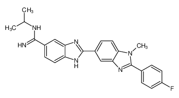 2'-(4-fluorophenyl)-N-isopropyl-1'-methyl-1H,1'H-[2,5'-bibenzo[d]imidazole]-5-carboximidamide_496937-85-0