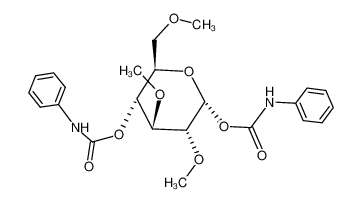 (2R,3R,4S,5R,6R)-3,4-dimethoxy-6-(methoxymethyl)tetrahydro-2H-pyran-2,5-diyl bis(phenylcarbamate)_49694-42-0