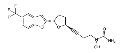 Urea,N-hydroxy-N-[4-[(2S,5S)-tetrahydro-5-[5-(trifluoromethyl)-2-benzofuranyl]-2-furanyl]-3-butynyl]-_496949-38-3