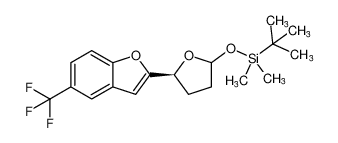 tert-butyldimethyl(((5S)-5-(5-(trifluoromethyl)benzofuran-2-yl)tetrahydrofuran-2-yl)oxy)silane_496949-45-2