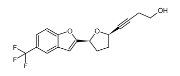4-((2R,5S)-5-(5-(trifluoromethyl)benzofuran-2-yl)tetrahydrofuran-2-yl)but-3-yn-1-ol_496949-50-9