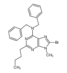dibenzyl-(8-bromo-2-n-butyl-9-methyl-9H-purin-6-yl)amine_496955-58-9