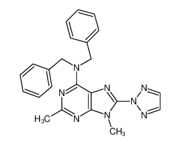 dibenzyl-(2,9-dimethyl-8-([1,2,3]triazol-2-yl)-9H-purin-6-yl)amine_496955-61-4