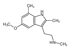 [2-(5-methoxy-2,7-dimethyl-indol-3-yl)-ethyl]-methyl-amine_49709-88-8