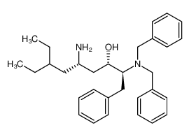 (2S,3S,5S)-5-Amino-2-dibenzylamino-7-ethyl-1-phenyl-nonan-3-ol_497107-49-0