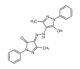 5,5'-dimethyl-2,2'-diphenyl-1,2,1',2'-tetrahydro-4,4'-diazenediyl-bis-pyrazol-3-one_49714-74-1