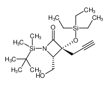 2-Azetidinone,1-[(1,1-dimethylethyl)dimethylsilyl]-4-(hydroxymethyl)-3-(2-propynyl)-3-[(triethylsilyl)oxy]-, (3R,4S)-rel-_497144-28-2