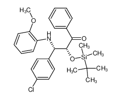 (2R,3S)-2-(tert-Butyl-dimethyl-silanyloxy)-3-(4-chloro-phenyl)-3-(2-methoxy-phenylamino)-1-phenyl-propan-1-one_497148-13-7