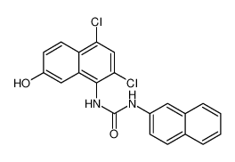 Urea, N-(2,4-dichloro-7-hydroxy-1-naphthalenyl)-N'-2-naphthalenyl-_497148-42-2
