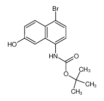 4-Bromo-1-(tert-butoxycarbonylamino)naphth-7-ol_497151-59-4