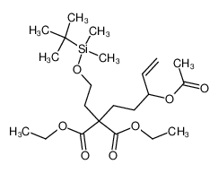 2-(3-Acetoxy-pent-4-enyl)-2-[2-(tert-butyl-dimethyl-silanyloxy)-ethyl]-malonic acid diethyl ester_497157-36-5