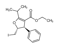 rel-ethyl (4R,5R)-5-(iodomethyl)-2-isopropyl-4-phenyl-4,5-dihydrofuran-3-carboxylate_497158-06-2