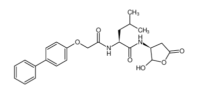 (2S)-2-(2-([1,1'-biphenyl]-4-yloxy)acetamido)-N-((3S)-2-hydroxy-5-oxotetrahydrofuran-3-yl)-4-methylpentanamide_497163-20-9