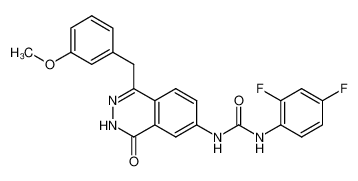1-[1-(3-Methoxy-benzyl)-4-oxo-3,4-dihydro-phthalazin-6-yl]-3-(2,4-difluoro-phenyl)-urea_497255-23-9