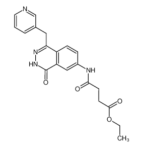 N-(4-Oxo-1-pyridin-3-ylmethyl-3,4-dihydro-phthalazin-6-yl)-succinamic acid ethyl ester_497255-69-3