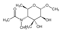 Methyl 4,6-dideoxy-3-C-methyl-4-(N-methylacetamido)alpha-D-altropyranoside_49754-59-8