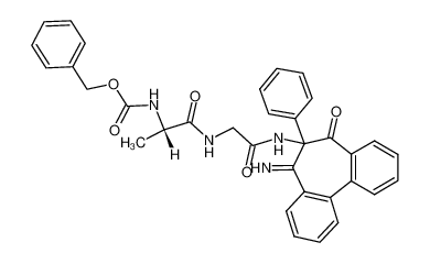 ((S)-1-{[(5-Imino-7-oxo-6-phenyl-6,7-dihydro-5H-dibenzo[a,c]cyclohepten-6-ylcarbamoyl)-methyl]-carbamoyl}-ethyl)-carbamic acid benzyl ester_49760-64-7