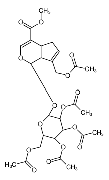 methyl (1S,4aS,7aS)-7-(acetyloxymethyl)-1-[(2S,3R,4S,5R,6R)-3,4,5-triacetyloxy-6-(acetyloxymethyl)oxan-2-yl]oxy-1,4a,5,7a-tetrahydrocyclopenta[c]pyran-4-carboxylate_49776-64-9