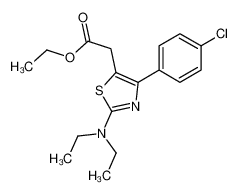 ethyl 2-[4-(4-chlorophenyl)-2-(diethylamino)-1,3-thiazol-5-yl]acetate_49780-03-2
