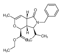 (3S,3aR,4S,7aR)-2-benzyl-3-isopropyl-6-methyl-1-oxo-1,2,3,3a,4,7a-hexahydro-pyrano[3,4-c]pyrrole-4-carboxylic acid ethyl ester_497830-73-6